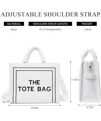 The Tote Bags for Women, Trendy Leather Tote Bags Large Top-Handle Crossbody Tote Bag Handbag for Travel Work A-white $17.55 ...