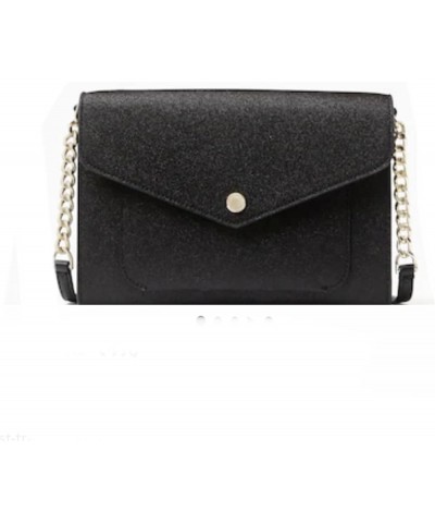 Kate Spade Tinsel Flap Glitter Crossbody Purse Black $51.92 Crossbody Bags