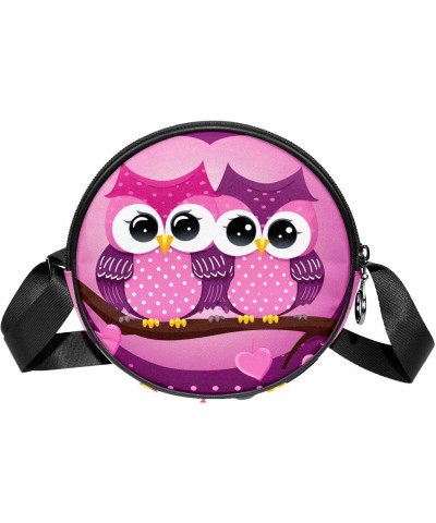 Crossbody Bags for Women,Crossbody Bag Men,Small Sling Bag,Animal Owls Couple Love Heart,Crossbody Purse $12.34 Crossbody Bags