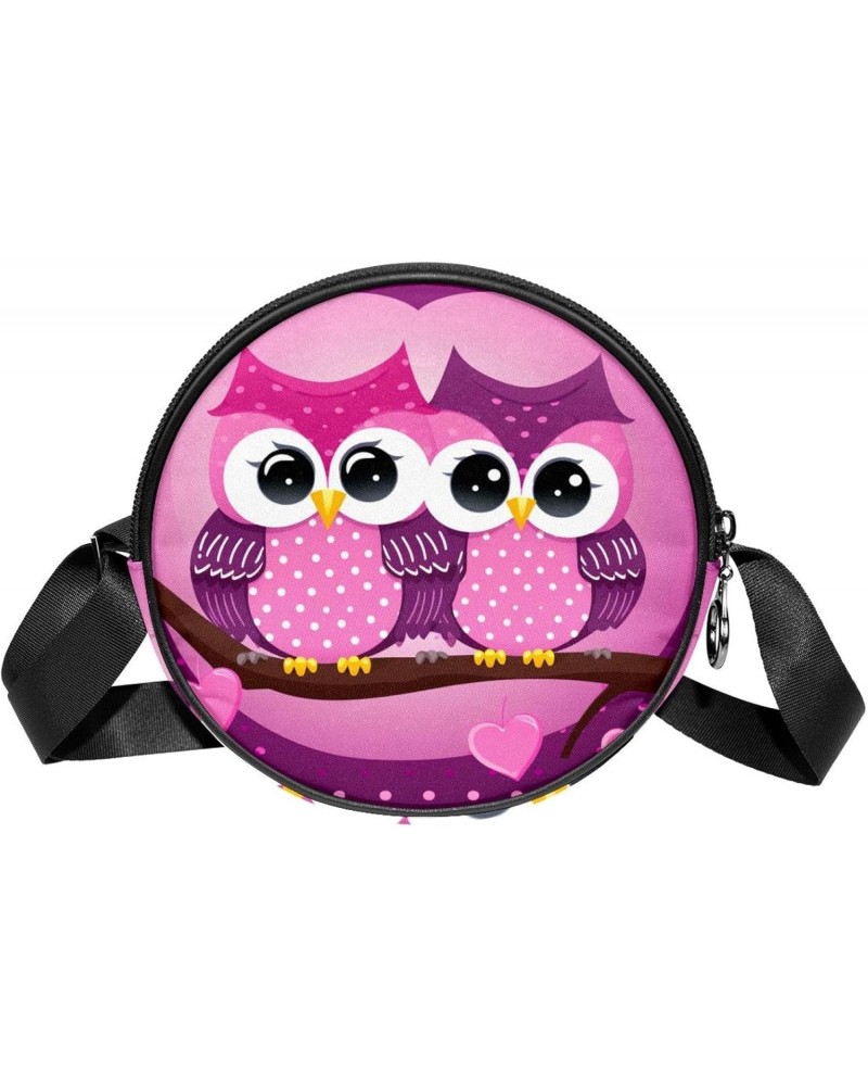 Crossbody Bags for Women,Crossbody Bag Men,Small Sling Bag,Animal Owls Couple Love Heart,Crossbody Purse $12.34 Crossbody Bags