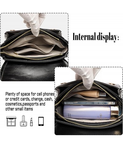 Shoulder Bags for Women Small Crossbody Bag Purses Satchel Bags Hobo Soft Leather Clutch Handbag with Card Holder Black $15.8...