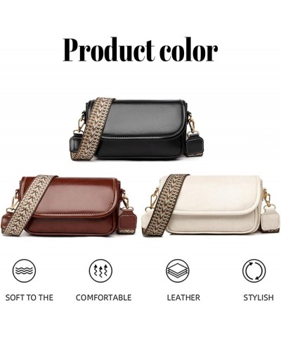 Shoulder Bags for Women Small Crossbody Bag Purses Satchel Bags Hobo Soft Leather Clutch Handbag with Card Holder Black $15.8...