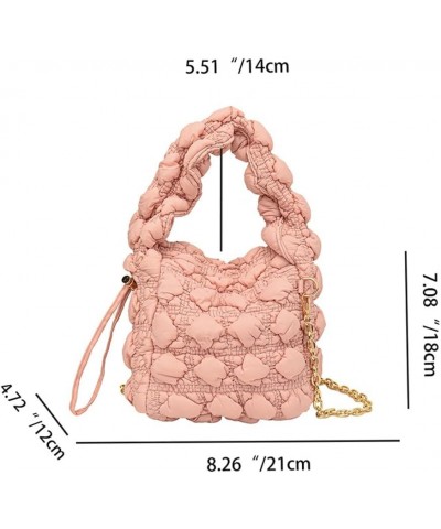 Women Trendy Puffer Shoulder Bag Cloud Bag Quilted Tote Bag Hobo Crossbody Bag Small Handbag Purse Cute B Light Blue $32.02 T...