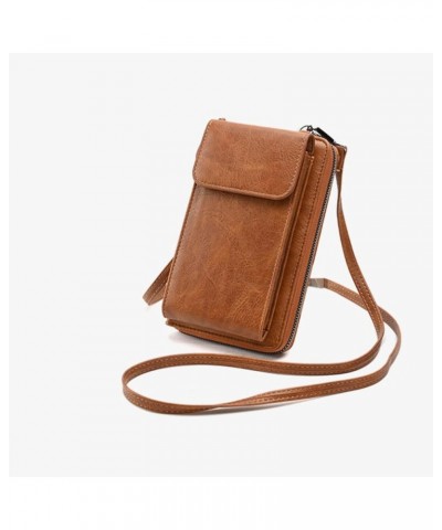 Small Crossbody Bag for women，Cell Phone Purse Wallet with Credit Card Slots for Girls Brown $11.99 Crossbody Bags