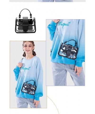 Clear Shoulder Bag Purse 2 In 1 Transparent Crossbody Bag Y2K Handbag Fairy Grunge Aesthetic Shoulder Crossbody Bag Black $10...