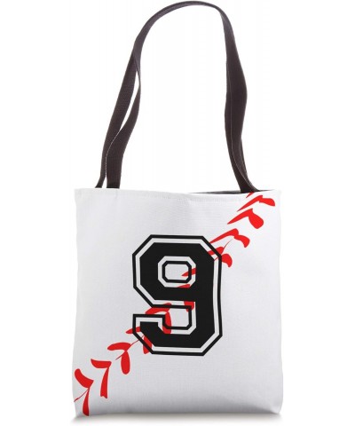 Baseball Jersey Number 9 Nine No 9 Game Play Tote Bag $8.96 Totes