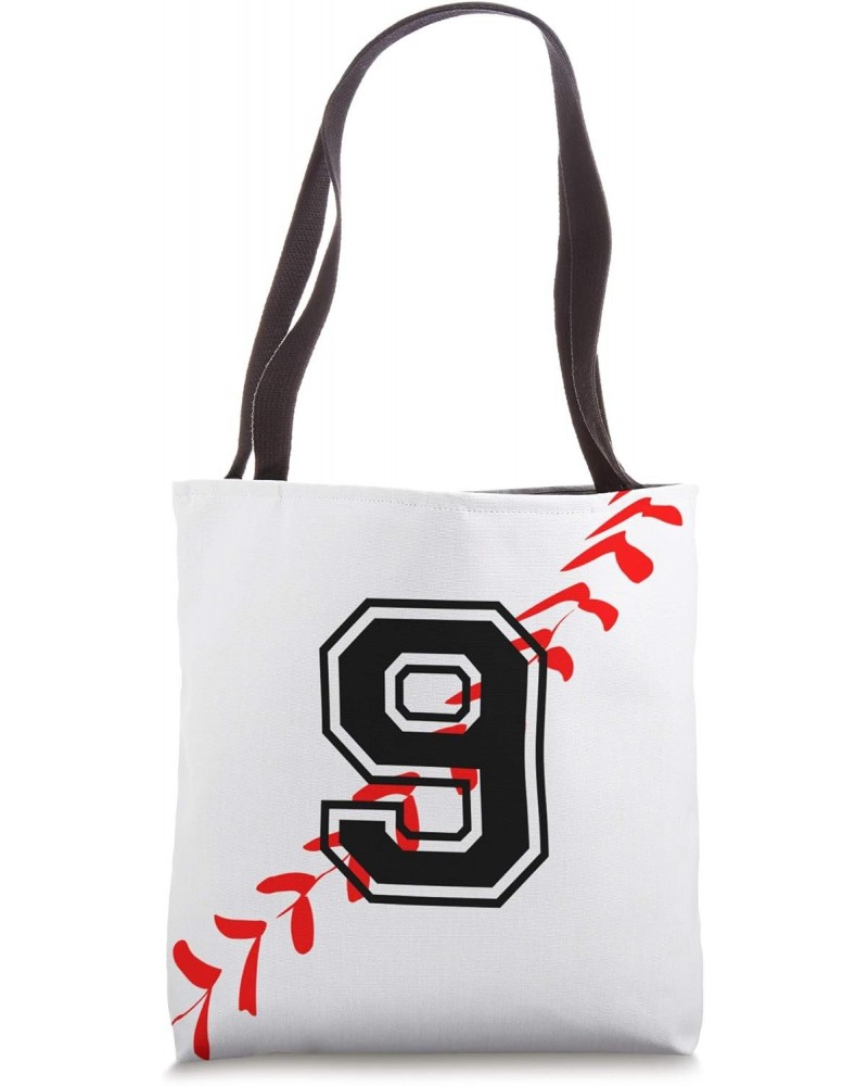 Baseball Jersey Number 9 Nine No 9 Game Play Tote Bag $8.96 Totes