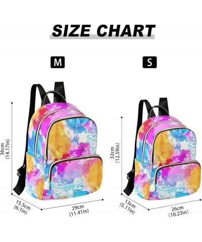 Travel Backpack Purse for Women Fashion Anti-theft Work Casual Blue Tie-dye Flower Daypack Shoulder Bag Medium Size Medium $1...