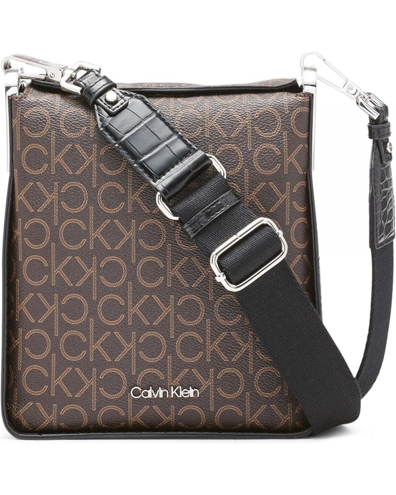 Fay North/South Small Crossbody Brown/Khaki/Black Logo $53.89 Crossbody Bags