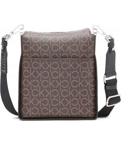 Fay North/South Small Crossbody Brown/Khaki/Black Logo $53.89 Crossbody Bags