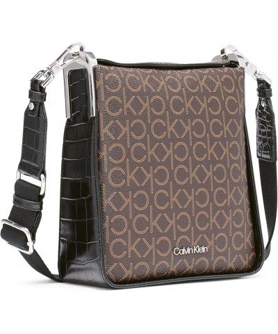 Fay North/South Small Crossbody Brown/Khaki/Black Logo $53.89 Crossbody Bags