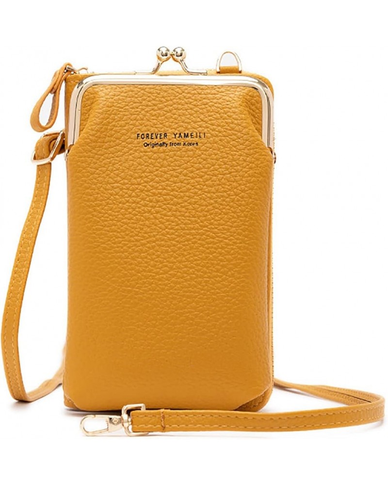 Small Crossbody Cell Phone Purse for Women, Card Holder Shoulder Bag Wallet Purse and Handbags (Blue) Yellow $28.27 Totes