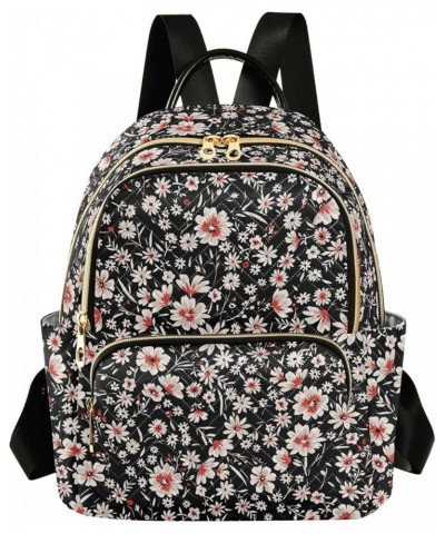 Floral Pretty Flowers Women Backpack Purse Shoulder Bag Color Small $19.46 Backpacks