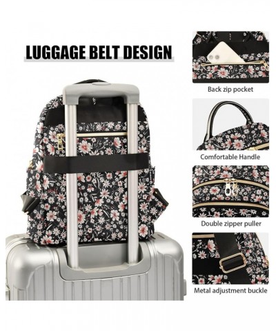 Floral Pretty Flowers Women Backpack Purse Shoulder Bag Color Small $19.46 Backpacks