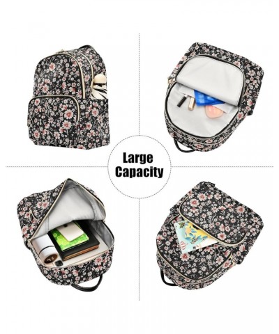 Floral Pretty Flowers Women Backpack Purse Shoulder Bag Color Small $19.46 Backpacks