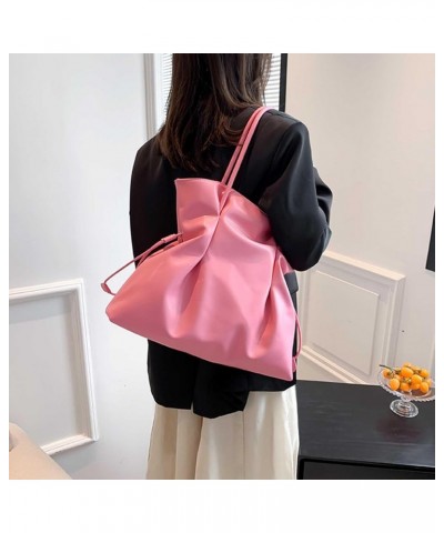 Hobo Bags for Women Pink Tote Bag Handbags with Y2K Love Earrings Large Top Handle Hobo Shoulder Bags Satchel Bag A-pink $19....