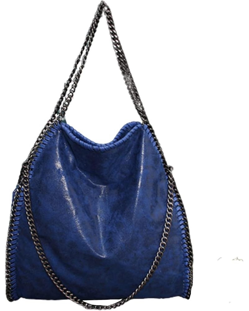 Women's Chain Handbag Women's Single Shoulder Bag Women's Casual Handbag Women's Large Capacity Crossbody Bag Blue $20.05 Sho...