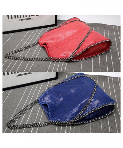 Women's Chain Handbag Women's Single Shoulder Bag Women's Casual Handbag Women's Large Capacity Crossbody Bag Blue $20.05 Sho...