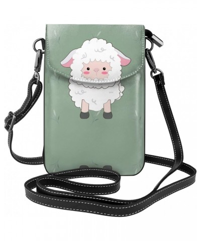 women leather Cell Phone Purse beautiful lamb pattern Soft, durable and waterproof PU leather Convenient for daily use and tr...