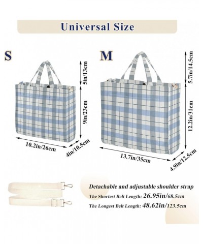 Retro Plaid Pattern Corduroy Tote Versatile Shoulder Bag for Women Zipper Magnetic Clasp，S $12.68 Totes