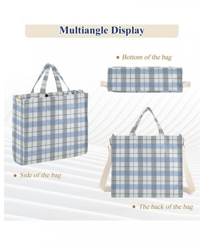 Retro Plaid Pattern Corduroy Tote Versatile Shoulder Bag for Women Zipper Magnetic Clasp，S $12.68 Totes