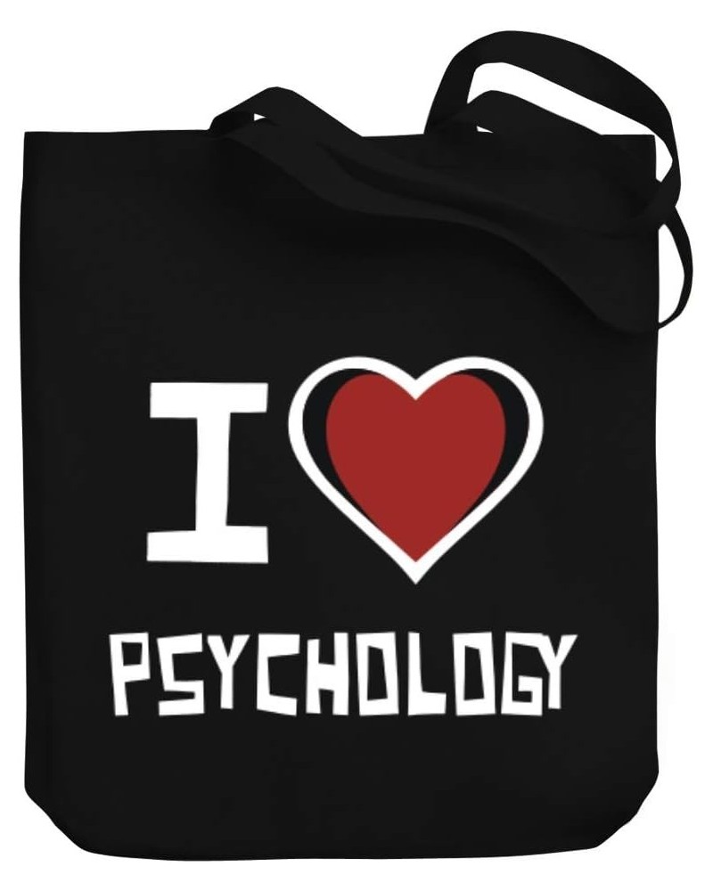 I love Psychology Bicolor Heart Canvas Tote Bag 10.5" x 16" x 4 $21.99 Totes