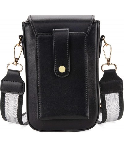 Small Crossbody Cell Phone Purse for Women Soft Chain Quilted Cellphone Wallet Bag Y Black $11.25 Crossbody Bags