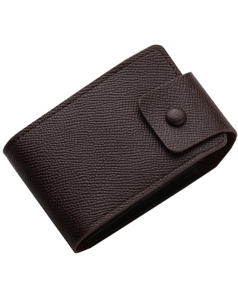 Fashion ID Short Wallet Solid Color Women Men Hasp Purse 11 Card Slots Multiple Card Slots Phone (Black, One Size) A One Size...