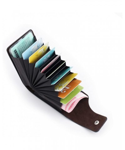 Fashion ID Short Wallet Solid Color Women Men Hasp Purse 11 Card Slots Multiple Card Slots Phone (Black, One Size) A One Size...