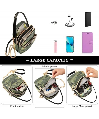 Rocket Planet Space Small Wallet Phone Bag PU Leather Single Shoulder Bag Women Quilted Girls Ladies Wallet Purse Camouflage ...