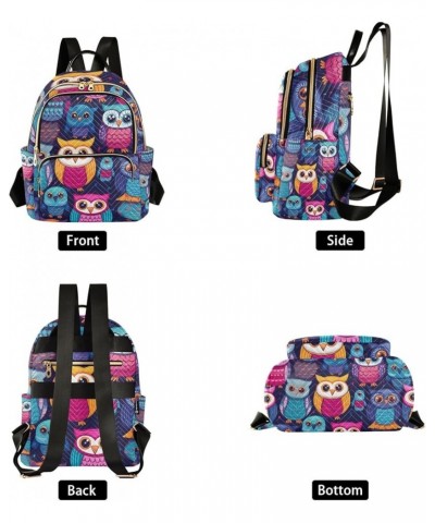 Small Backpack Purse for Women, Ethnic Cartoon Owl Travel Bag Casual Daypack Shoulder Bag Medium $19.07 Backpacks