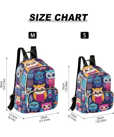 Small Backpack Purse for Women, Ethnic Cartoon Owl Travel Bag Casual Daypack Shoulder Bag Medium $19.07 Backpacks