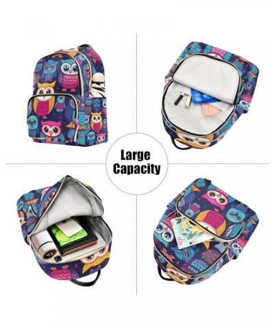 Small Backpack Purse for Women, Ethnic Cartoon Owl Travel Bag Casual Daypack Shoulder Bag Medium $19.07 Backpacks