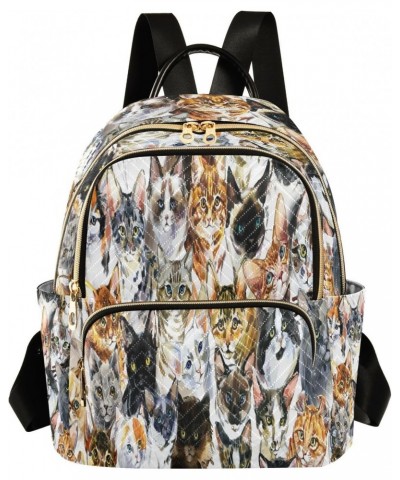 Cat Pet Doodle Backpack for Women Purse Bag Travel Handbag Shoulder Bag $17.84 Backpacks