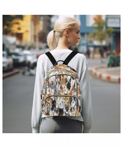 Cat Pet Doodle Backpack for Women Purse Bag Travel Handbag Shoulder Bag $17.84 Backpacks