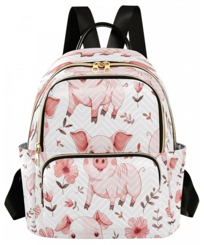 Cute Pig Fashion Backpack Purse Ladies Fashion Rucksack Travel Shoulder Bag Casual Daily Backpack Medium $14.52 Backpacks