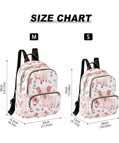 Cute Pig Fashion Backpack Purse Ladies Fashion Rucksack Travel Shoulder Bag Casual Daily Backpack Medium $14.52 Backpacks