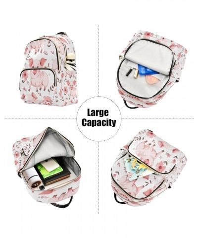 Cute Pig Fashion Backpack Purse Ladies Fashion Rucksack Travel Shoulder Bag Casual Daily Backpack Medium $14.52 Backpacks