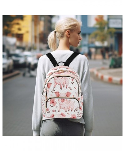 Cute Pig Fashion Backpack Purse Ladies Fashion Rucksack Travel Shoulder Bag Casual Daily Backpack Medium $14.52 Backpacks