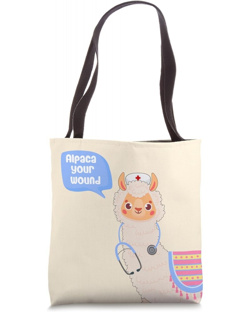 Alpaca Your Wound Cute Llama Wound Care Nurse Gift Tote Bag $13.77 Totes