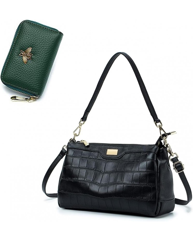 Bundle of Genuine Leather Shoulder Bag and RFID Credit Card Holder $42.63 Shoulder Bags