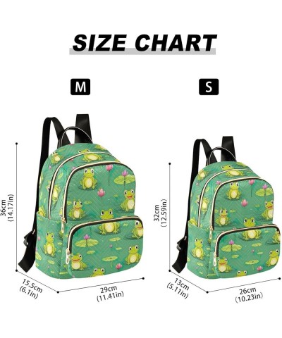 Cute Frog Lotus Backpack Purse for Women Small Travel Bag Fashion Daypack M 202a2116 S(10.23"x5.11"x12.59") 202a2116 $24.18 B...