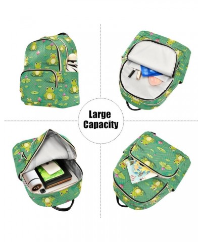 Cute Frog Lotus Backpack Purse for Women Small Travel Bag Fashion Daypack M 202a2116 S(10.23"x5.11"x12.59") 202a2116 $24.18 B...