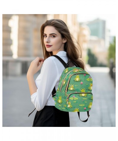 Cute Frog Lotus Backpack Purse for Women Small Travel Bag Fashion Daypack M 202a2116 S(10.23"x5.11"x12.59") 202a2116 $24.18 B...