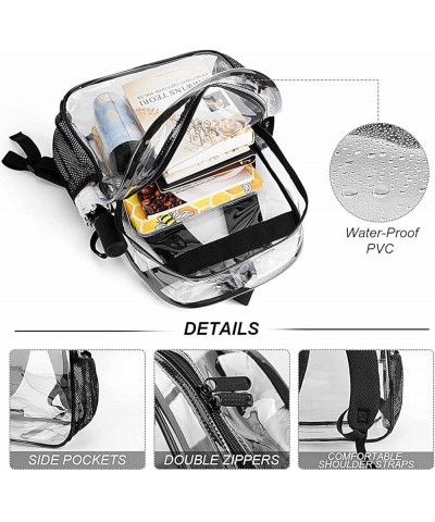 Fashion Clear Backpack Stadium Approved Bag Transparent See Through Bookbag Purse for Women and Ladies (Compatible with Tradi...