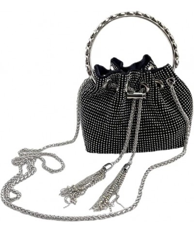 Rhinestone Hobo Bags for Women Chic Evening Handbag Sparkly Crystal Cluth Purse for Party Club Wedding A-black $12.69 Evening...