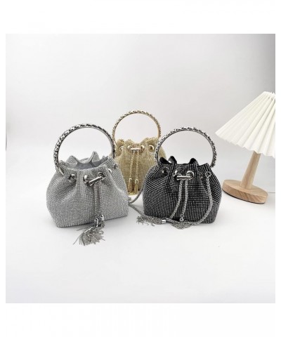 Rhinestone Hobo Bags for Women Chic Evening Handbag Sparkly Crystal Cluth Purse for Party Club Wedding A-black $12.69 Evening...