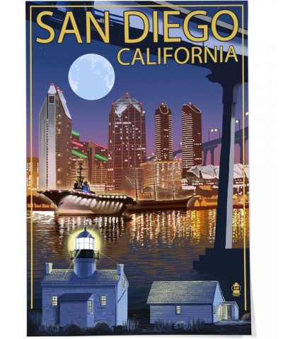 24x36 Inch Giclee Print, San Diego, California, Skyline at Night $29.49 Totes