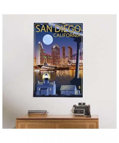 24x36 Inch Giclee Print, San Diego, California, Skyline at Night $29.49 Totes