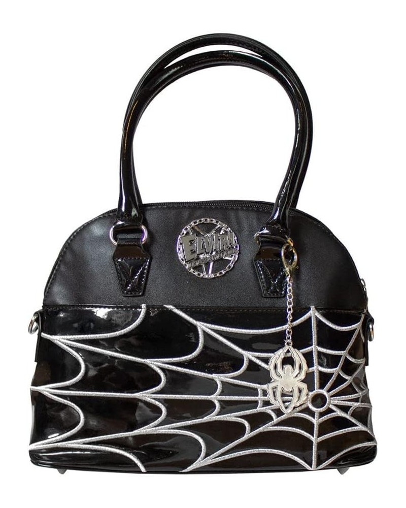 Elvira Women's Spiderweb Top Handle Handbag Macabre Mobile Silver Edition Purse $39.89 Handbags